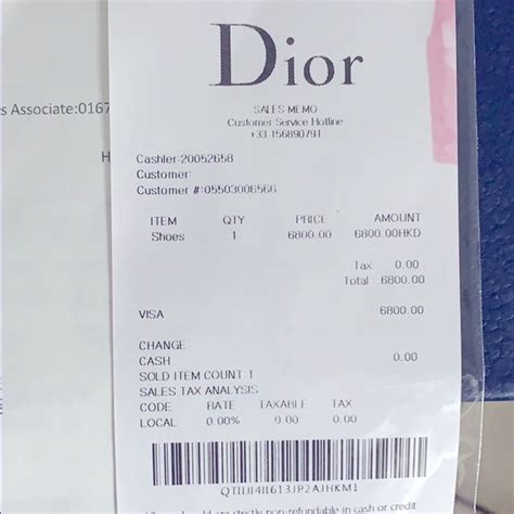 dior lost of receipt|Dior grocery pick up.